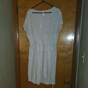 H&M Cream Midi Wrap Dress